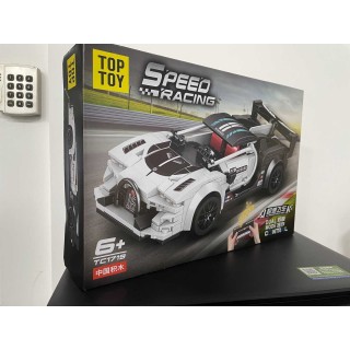 Zestaw Klocków Auto Sportowe Białe R/C