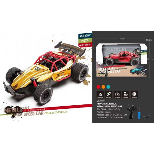 Metalowe Autko RACING 01 Złote R/C