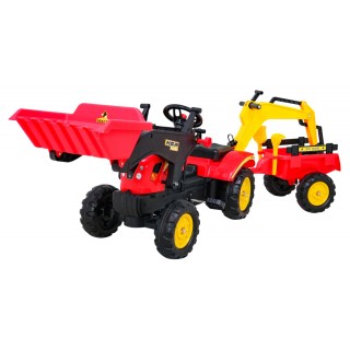 Gokart Traktor Koparka z Przyczepką + Akcesoria