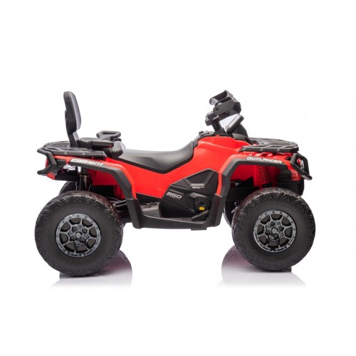 Quad Can Am Outlander ATV z Pilotem Czerwony