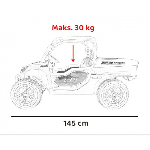 Pojazd Farmer Truck UTV Racing Czerwony