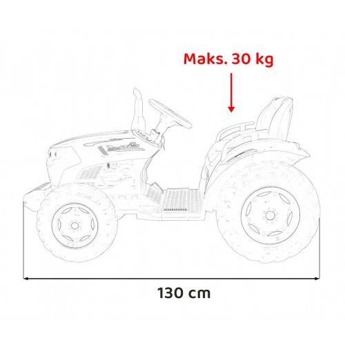 Pojazd Traktor GROW 1804 Różowy