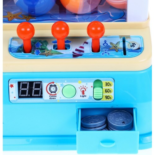 Automat z Chwytakiem dla dzieci 3+ Gra zręcznościowa Łapacz kulek + Panel sterowania + 10 kulek + 12 żetonów