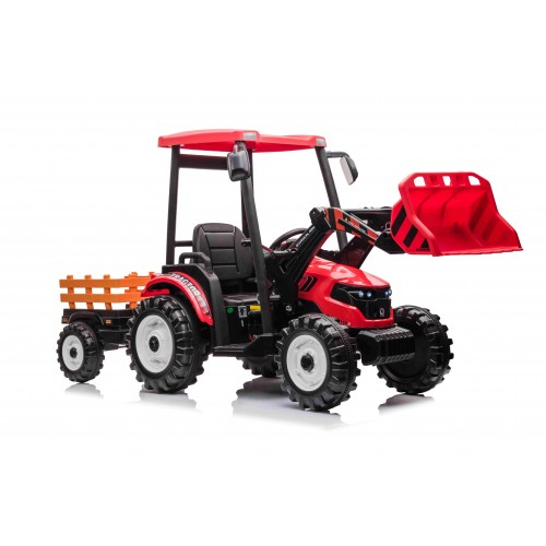Pojazd MEGA Traktor D68 Z Przyczepką Czerwony