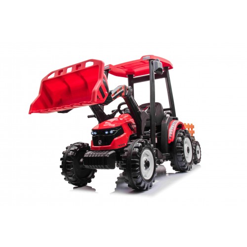 Pojazd MEGA Traktor D68 Z Przyczepką Czerwony