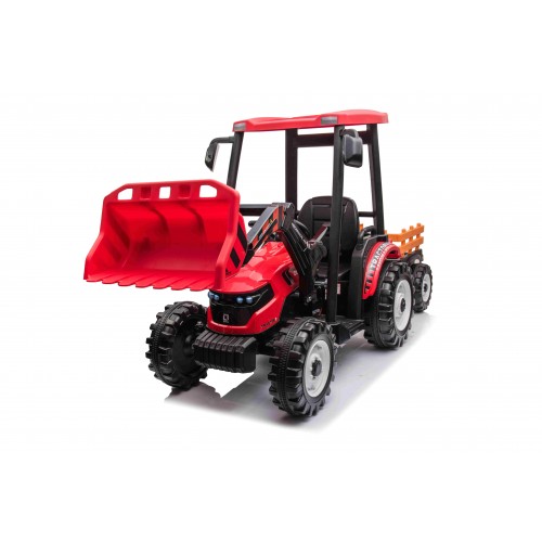 Pojazd MEGA Traktor D68 Z Przyczepką Czerwony