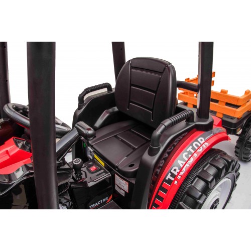 Pojazd MEGA Traktor D68 Z Przyczepką Czerwony