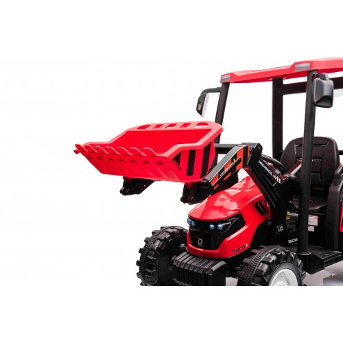 Pojazd MEGA Traktor D68 Z Przyczepką Czerwony
