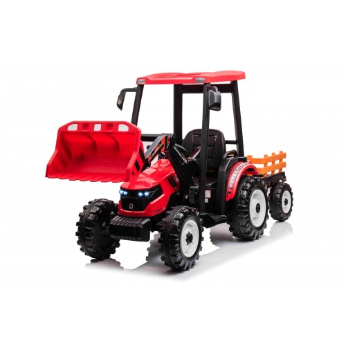 Pojazd MEGA Traktor D68 Z Przyczepką Czerwony