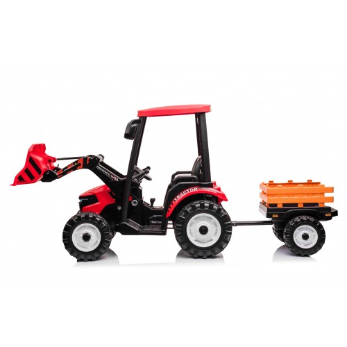 Pojazd MEGA Traktor D68 Z Przyczepką Czerwony
