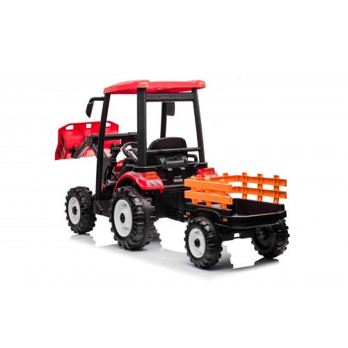 Pojazd MEGA Traktor D68 Z Przyczepką Czerwony