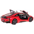 BMW i8 czerwone RASTAR model 1:14 Zdalnie sterowane auto + pilot 2,4 GHz