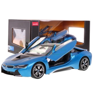 BMW i8 niebieskie RASTAR model 1:14 Zdalnie sterowane auto + pilot 2,4 GHz