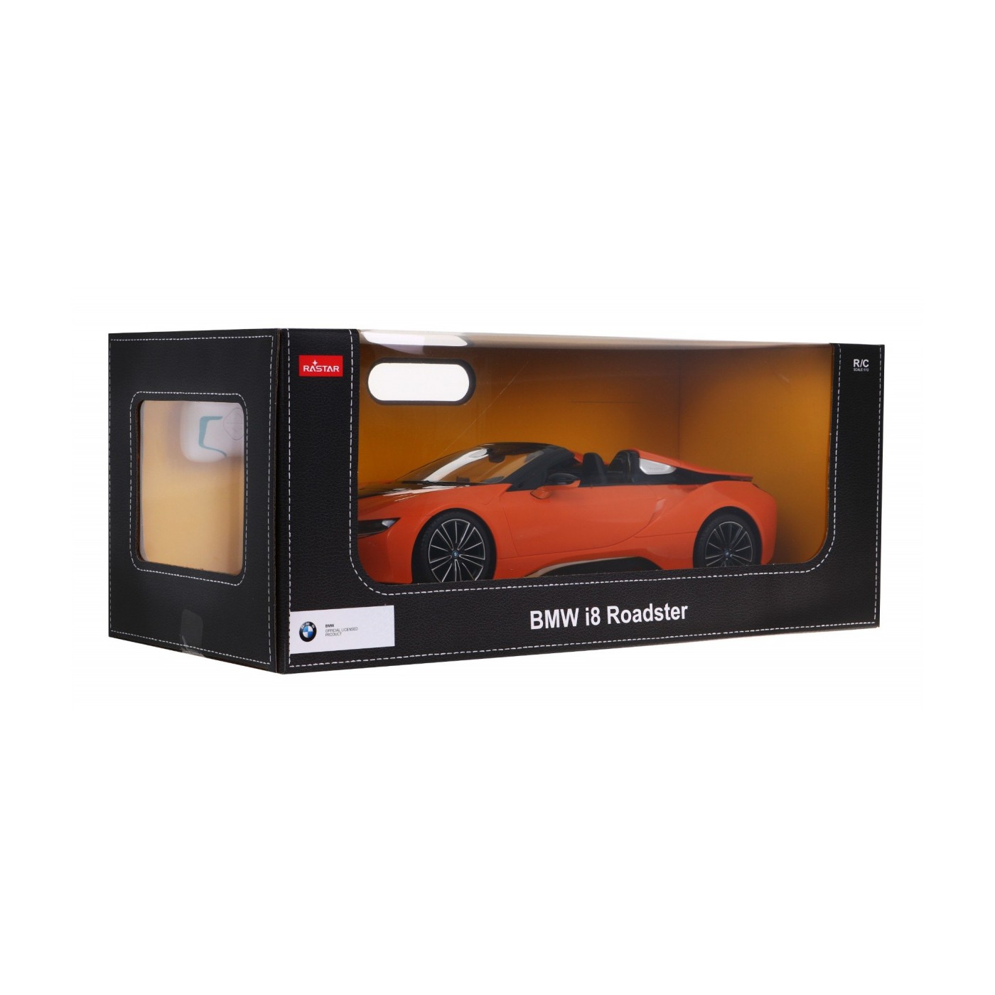 BMW i8 Roadster pomarańczowy RASTAR model 1:12 Zdalnie sterowane auto + pilot 2,4 GHz