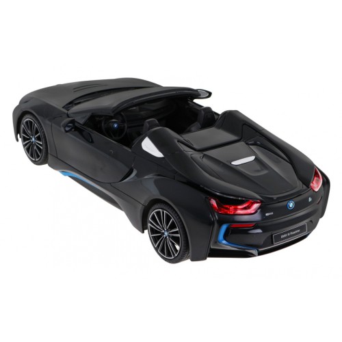 BMW i8 Roadster czarny RASTAR model 1:12 Zdalnie sterowane auto + pilot 2,4 GHz