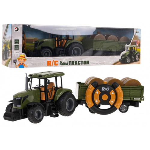 Traktor z Przyczepą Zielony R/C