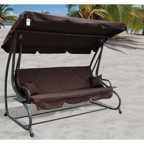 Garden swing Adjustable Seat Textylina 2 x 1 dark brown