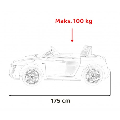 Pojazd Audi Spyder R8 LIFT Żółty