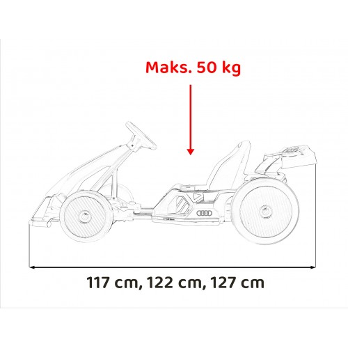 Pojazd Gokart Audi z Funkcją Driftu Czarny