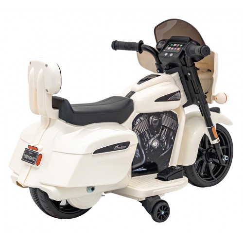 Pojazd Chopper INDIAN Biały motocykl dla dziecka