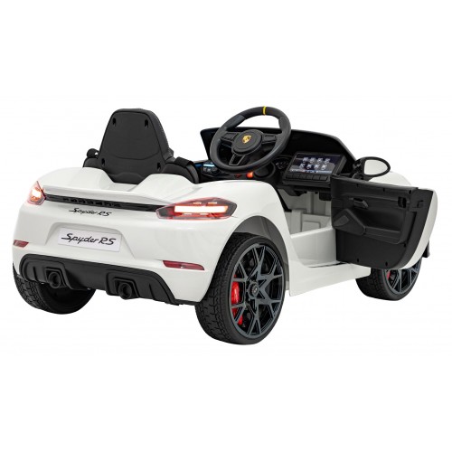 Pojazd Porsche Spyder RS 718 Biały sportowy samochód