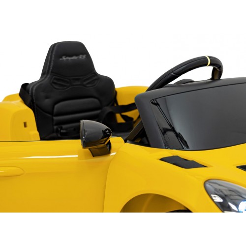 Pojazd Porsche Spyder RS 718 Żółty samochód sportowy