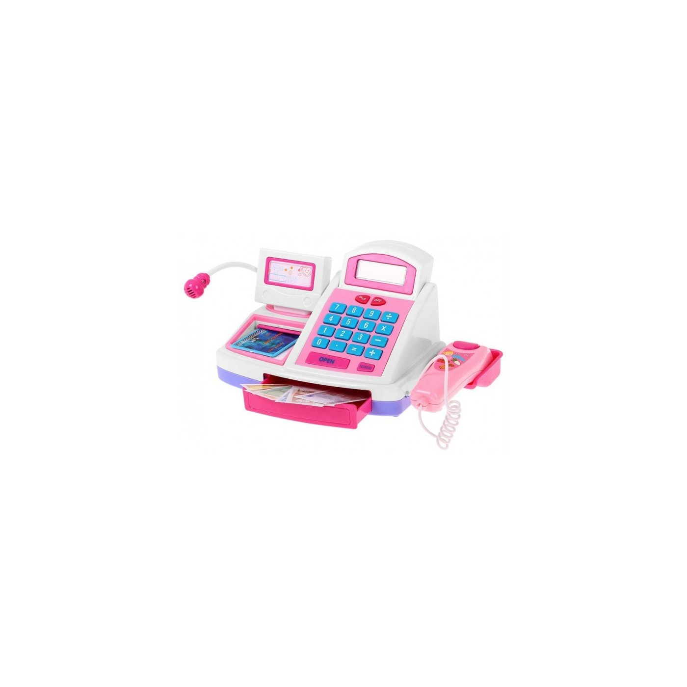 Cash Register Shopping Cart Pink Accessories