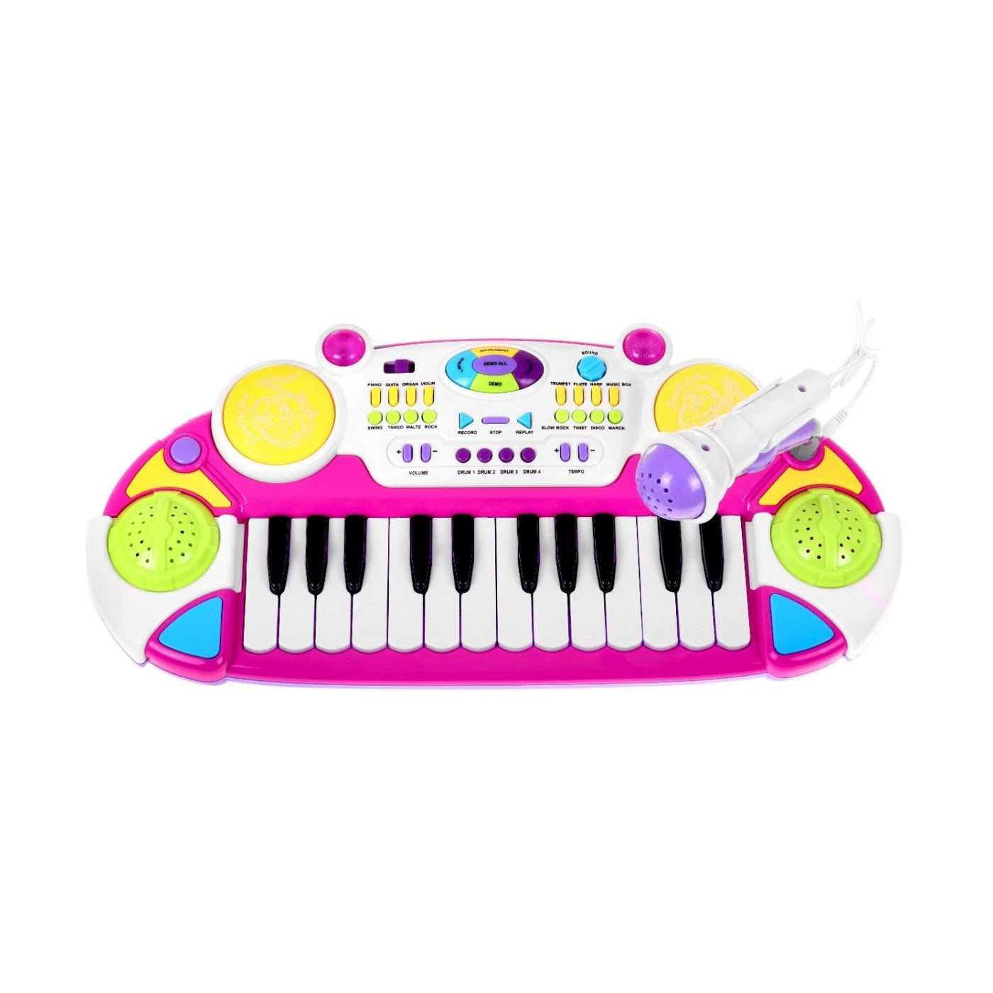 Keyboard 2 Oktawowy Różowy
