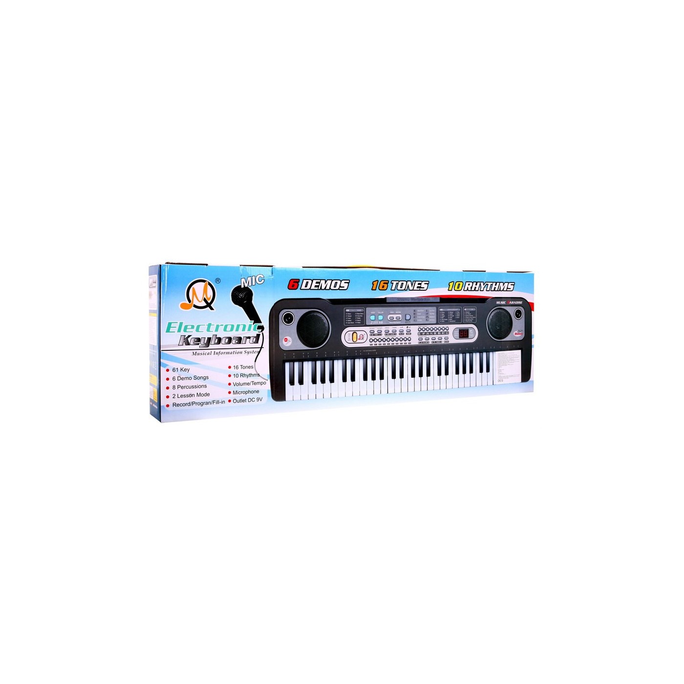 Keyboard dla dzieci 5+ Stojak na nuty Mikrofon + Nagrywanie Radio USB MP3 - model nr 020