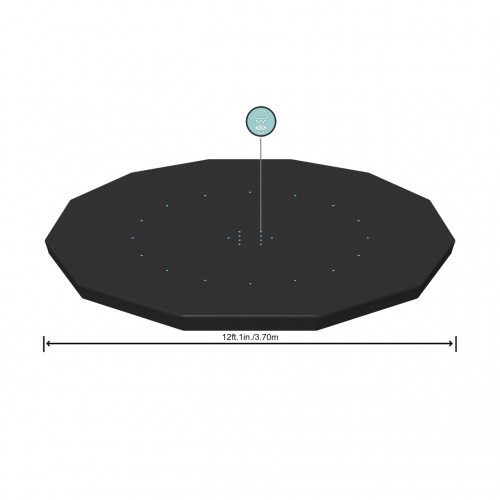 Pokrywa 370cm na Basen stelażowy i panelowy 360-366cm/12FT BESTWAY