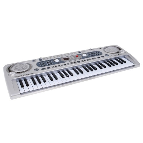 Srebrny Keyboard dla dzieci 5+ Mikrofon + Nagrywanie USB - model nr 824