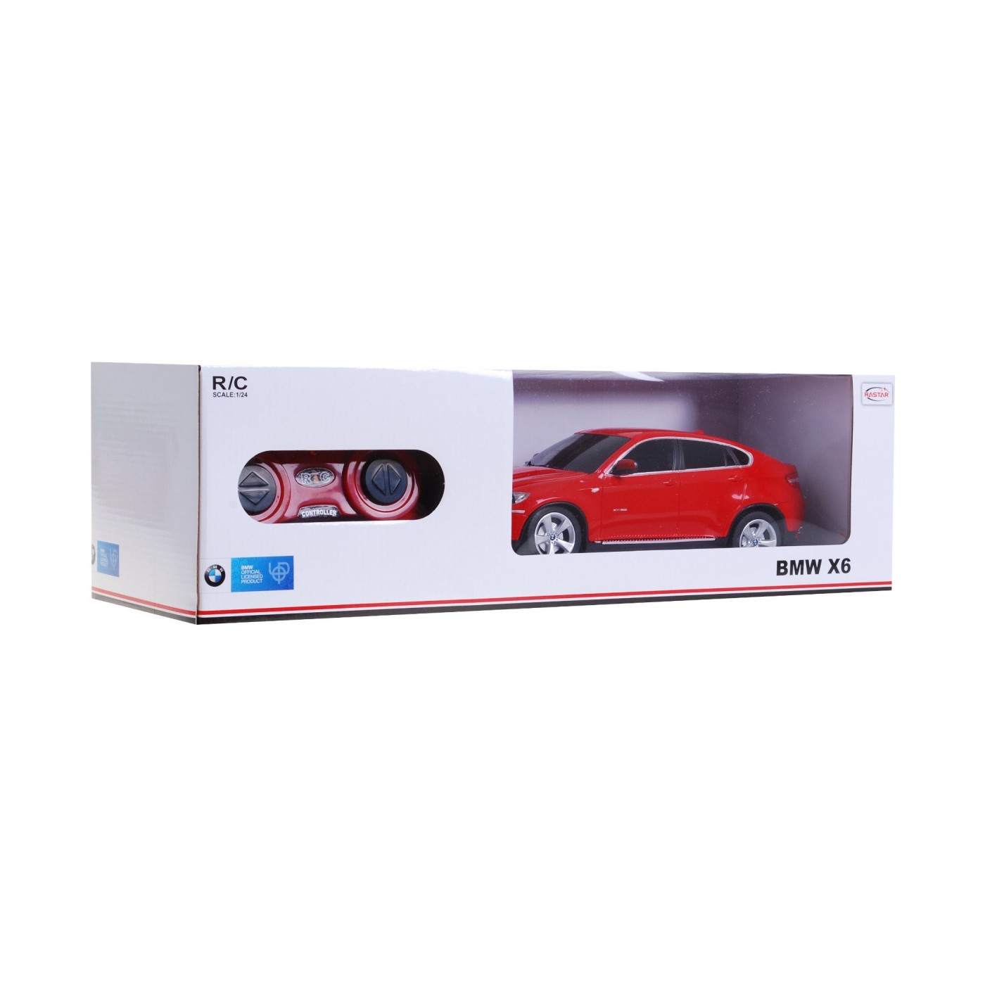 BMW X6 czerwone RASTAR model 1:24 Zdalnie sterowane Auto SUV + pilot