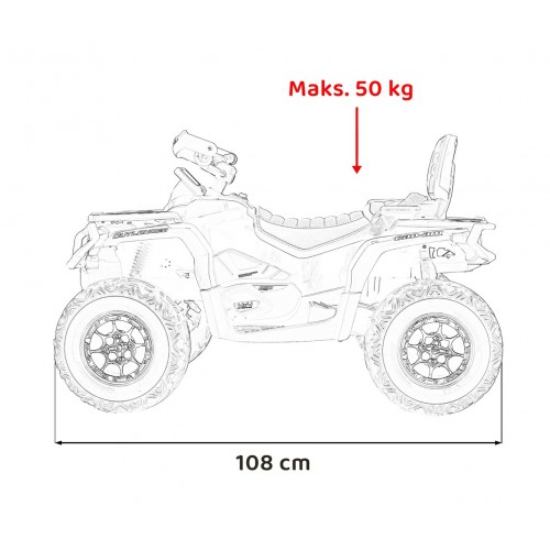 Quad Can Am Outlander ATV z Pilotem Niebieski