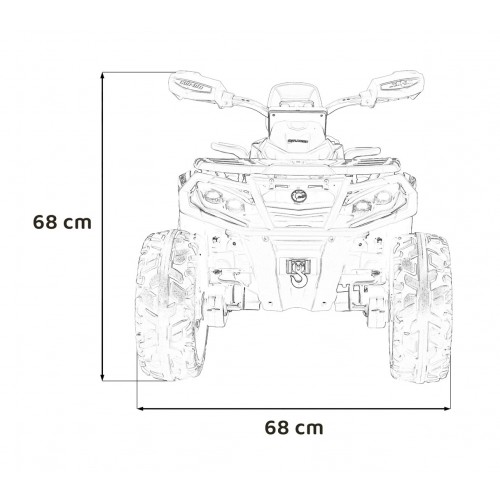 Quad Can Am Outlander ATV z Pilotem Niebieski