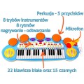 Keyboard USB MP3 snare drums 3 octave Blue