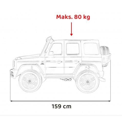 Pojazd Mercedes Benz G63 AMG XXL STRONG MP4 Czerwony