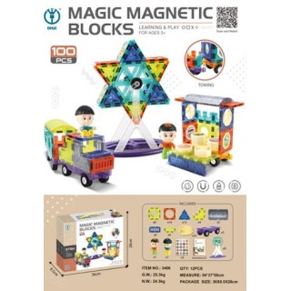 Klocki Magnetyczne Zestaw 100 elementów