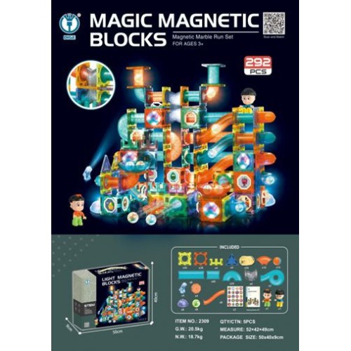 Magnetic Blocks Set of 292 elements