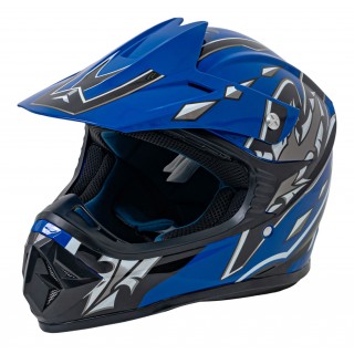 Kask Motocyklowy Enduro Niebieski L