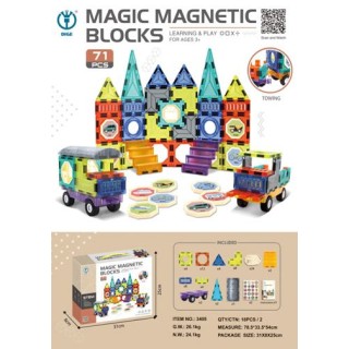Klocki Magnetyczne Zestaw 71 elementów