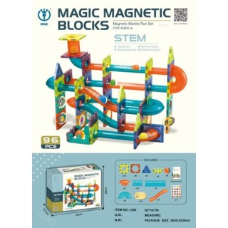 Klocki Magnetyczne Zestaw 96 elementów