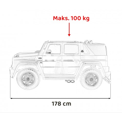Pojazd Mercedes Benz MAYBACH G650 STRONG Czerwony