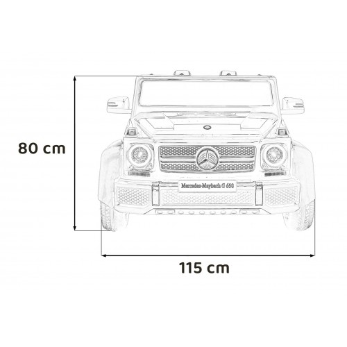Pojazd Mercedes Benz MAYBACH G650 STRONG Czerwony