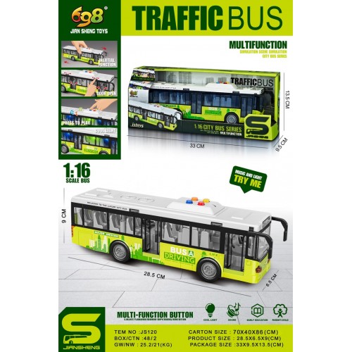 Autobus z Funkcją Świateł i Dźwięku Zielony