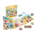 Magnetyczne Puzzle Plac Budowy + Książeczka