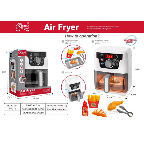 Air Fryer z Funkcją Świateł i Dźwięku + Akcesoria