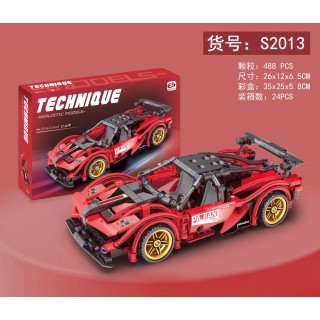 Klocki Auto Sportowe Czerwone 482el.