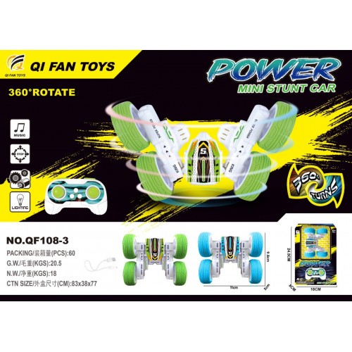 Pojazd R/C POWER STUNT 1:32 Zielony
