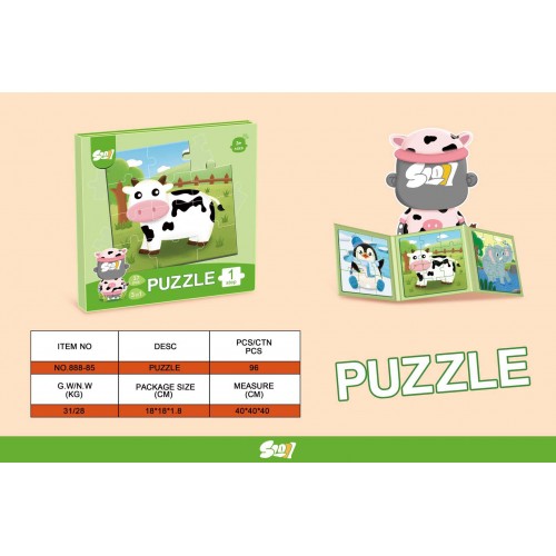 Magnetyczne Puzzle Zwierzęta + Książeczka