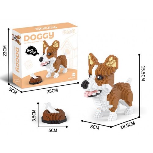 Zestaw Klocków 1200el. Welsh Corgi
